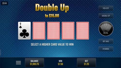 jacks or better double-up